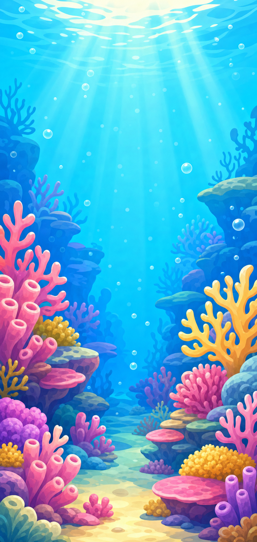 Colorful coral reef game background from Tanktopia